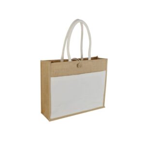 MONCLOVA - Jute Bag with Canvas Pocket