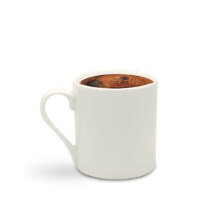 6oz BONE CHINA MUG – Perfect for Espresso, Coffee, and Tea with Customizable Options