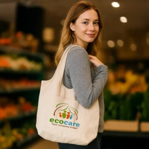 Cotton Hobo Bags with Front Pocket, 340 GSM (10 oz)