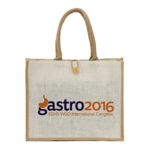 Jute Shopping Bags with Button