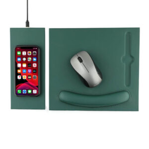 DOBERAN - @memorii 10W Wireless Charger PU Mouse Pad Green