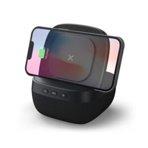 BOOM SOUND – Powerful 5W Speaker with 15W Wireless Charger and Light-Up Logo
