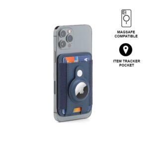MARZ - Santhome® Magnetic Phone Cardholder with Santhome Tag Pocket Navy Blue