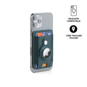 MARZ - Santhome® Magnetic Phone Cardholder with Santhome Tag Pocket Dark Green
