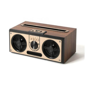 SEVAN - Giftology Retro Wood 20W Bluetooth Speaker with FM Natural