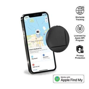 Santhome® TAG - Smart Worldwide Item Tracker (Apple MFI-certified) Black