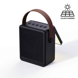 SOLA - @memorii RCS Recycled Solar Speaker & Lamp Black