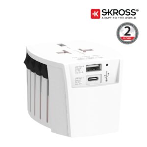 SKROSS World Travel Adapter MUV USB (AC) - USB & Type C ports White