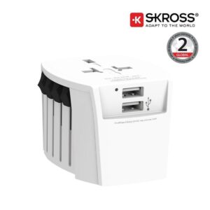 SKROSS World Travel Adapter MUV USB 2A White