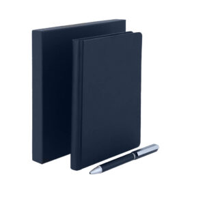 TOMAR - SANTHOME Set Of PU Thermo Notebook And Pen Blue