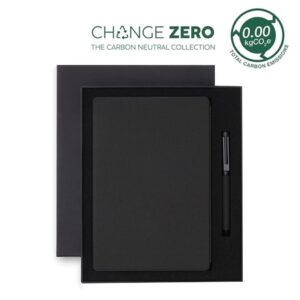 VARDIM - CHANGE ZERO Sustainable Gift Set with Refillable Notebook & Pen Black