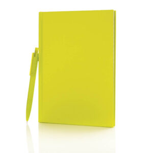 XD A5 Hard Cover Notebook With Pen Lime Green