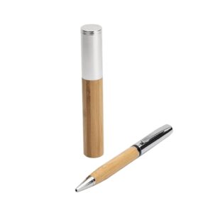 ATCA - eco-neutral Metal Pen with Bamboo Barrel