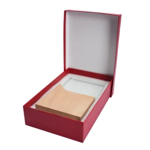 Rectangle Shaped Wood and Crystal Awards with Box