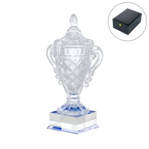 Large Crystal Glass Trophy Cup with Chocolate Gift Edition