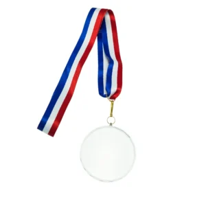 Glass Medals with Ribbon and Box