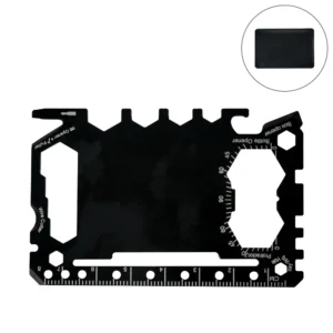 Multi-functional Tool Card in Stainless Steel with PU Leather Pouch