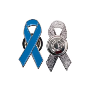 Prostate Cancer Awareness Logo Metal Badges with Magnet Attachment