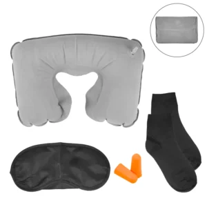 Travel Essentials Set in Black Pouch