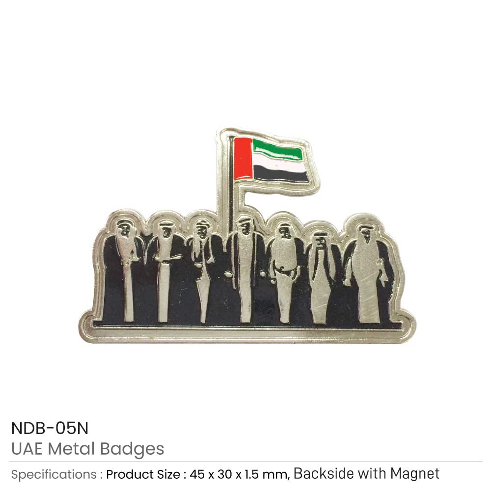 UAE Metal Badges with Magnet