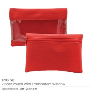 Zipper Pouch with Transparent Window